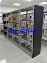 佛山轉(zhuǎn)印書架鋼木結(jié)構(gòu)書架書柜定制一列五組五層雙面書架廠家批發(fā)
