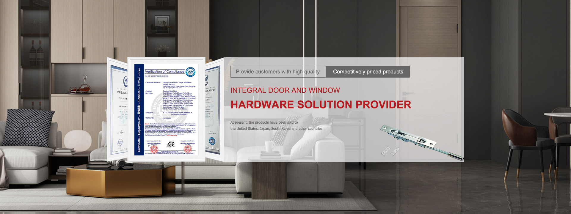 Integral door and window hardware solution provider