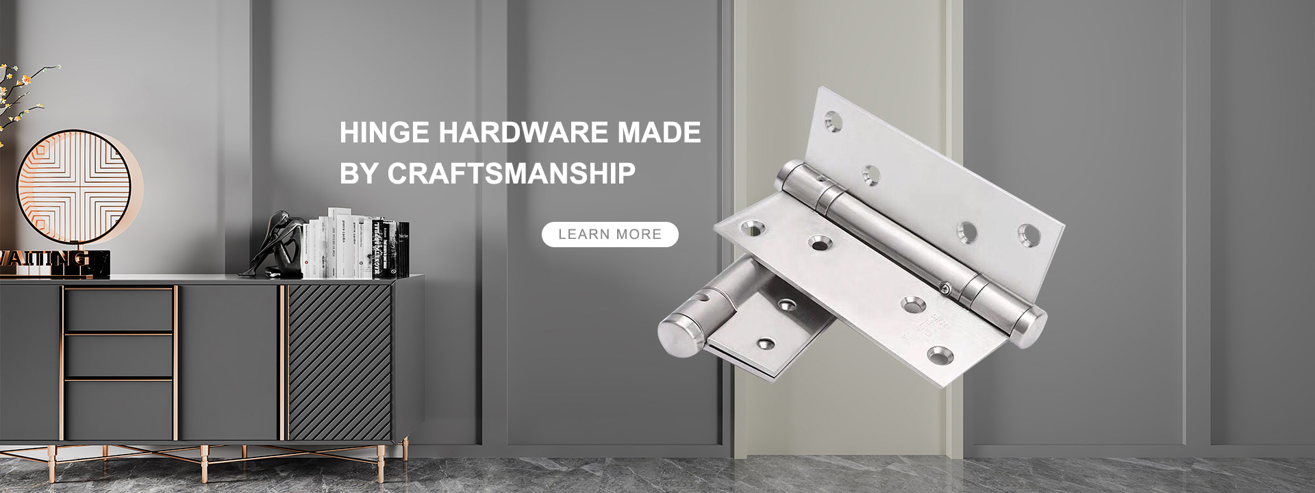 Hinge hardware made by craftsmanship