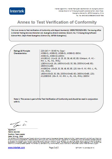 CE_ EMC Certificate (without furnace head) 160617022gzu-001 CE verification