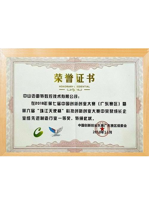 2018年创新创业大赛广东省一等奖