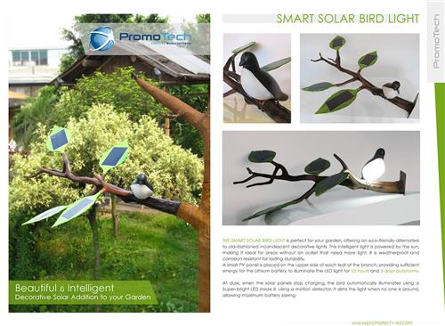 Smart Solar Bird Light