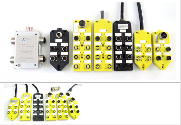 供应科迎法M12分线盒,8端口16点M12总线I/O分线盒 直出线