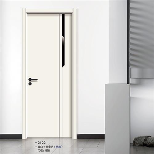 碳晶板极简木门