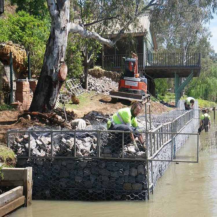 高速公路护栏网堤坝箱笼 高要河流箱笼防冲刷石笼网垫价格