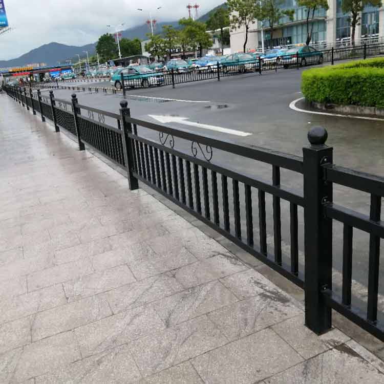 惠州市政道路欄桿價格 黑色甲型護欄定做原始圖片3