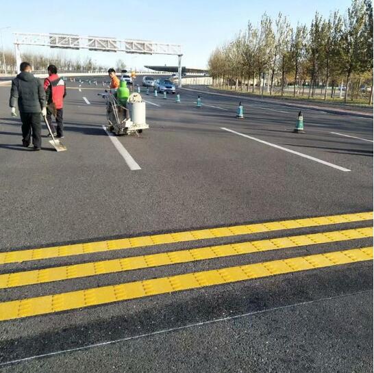 天津停止線劃線＿小區交通道路畫線＿廠區熱熔劃線＿冷噴劃線