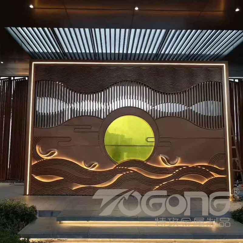 售樓部不銹鋼屏風(fēng)裝飾_不銹鋼屏風(fēng)隔斷定制_中式不銹鋼屏風(fēng)花格原始圖片3
