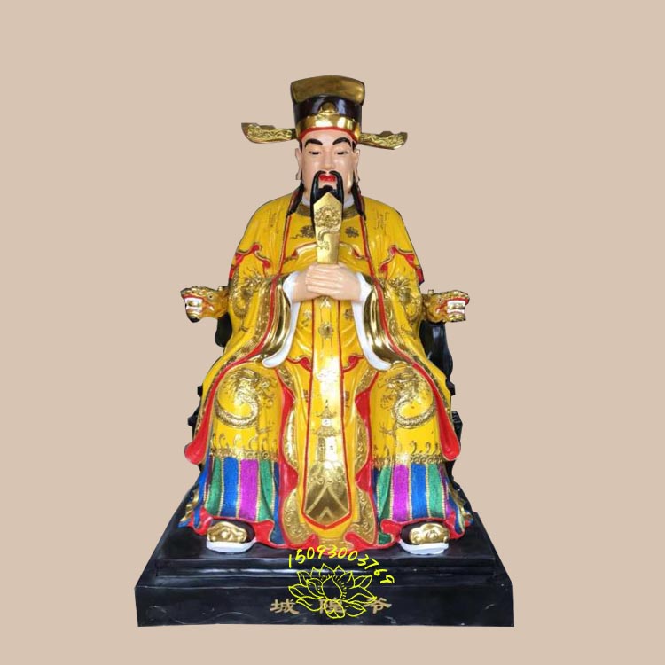 寺廟保護神塑像 樹脂城隍爺城隍奶奶塑像 手工制作城隍老爺神像 土地公婆塑像圖片 土神雕像原始圖片2
