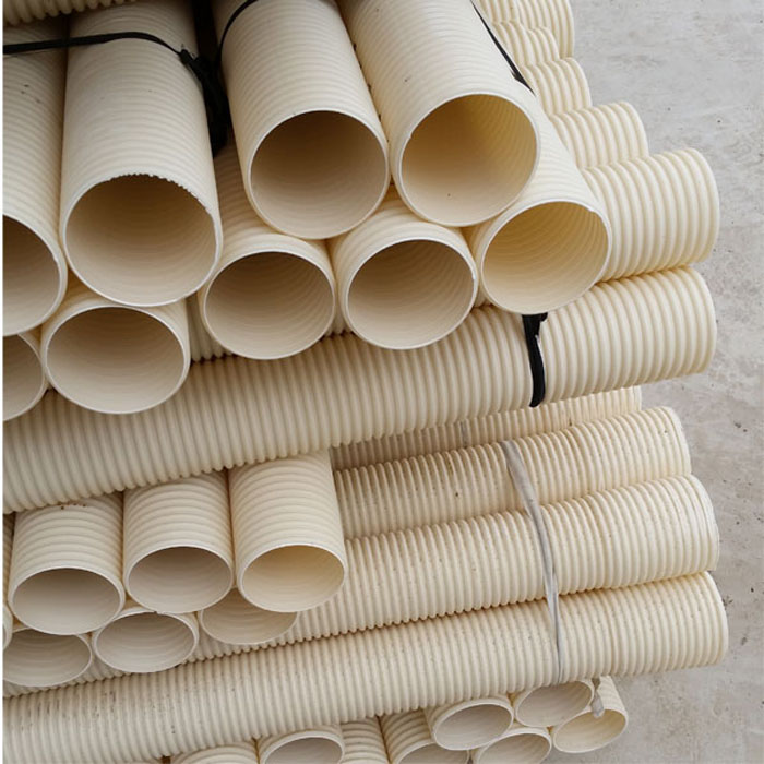 供應PVC-U雙壁波紋管 米白色PVC波紋管 110mm弱電電纜套管原始圖片2