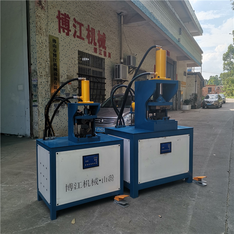 鐵方管切斜口 方通扁通角度機貨架鐵管沖45度角折90度直角機