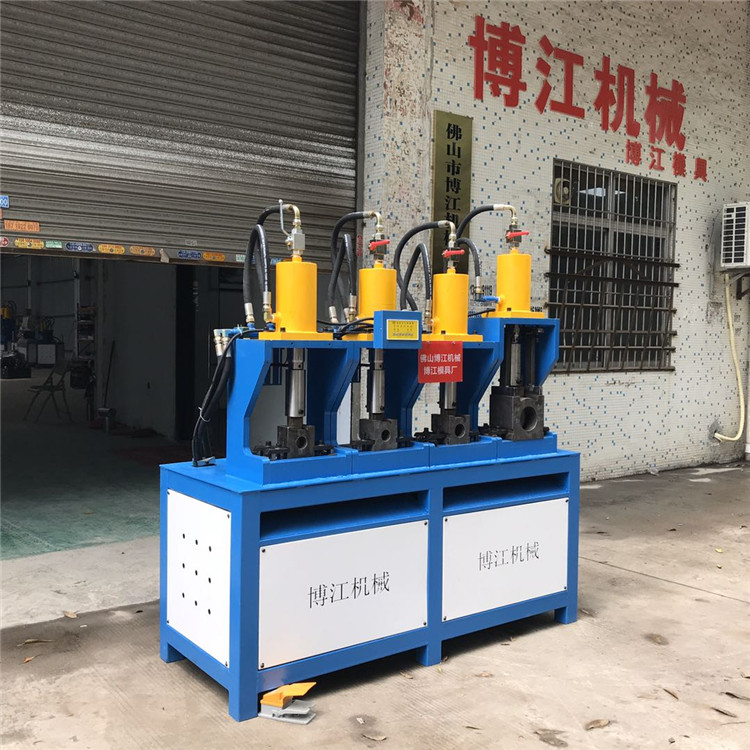 爬架剪斷沖孔設(shè)備 鋅鋼護欄液壓沖孔機 方管方鋼圓管切斷沖弧口機原始圖片2