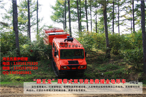水陸兩棲履帶救援車_防汛搶險雙節履帶救援車