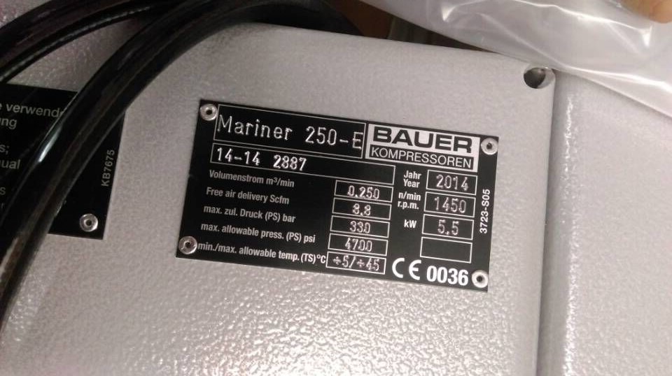 德國寶華MARINER 250-E電機380V呼吸空氣壓縮機充氣泵 高壓壓縮機