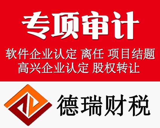 软件企业 动漫企业 高新技术企业认定专项审计报告