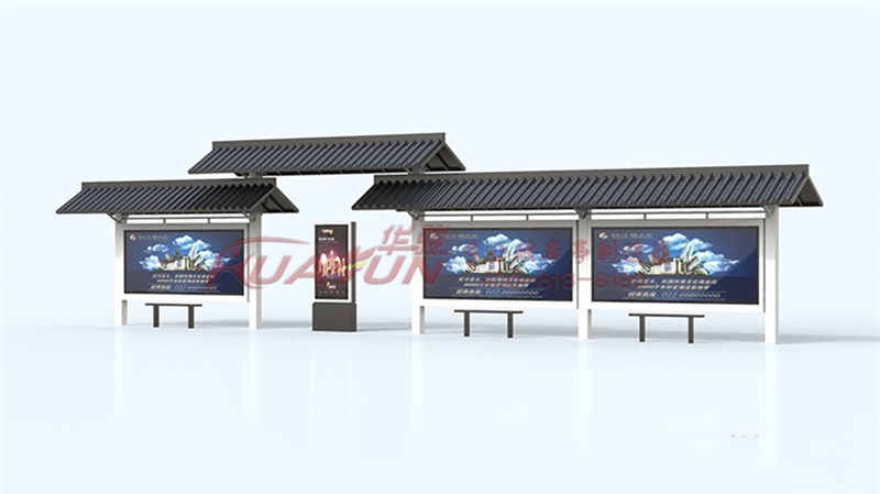 山西朔州不銹鋼太陽(yáng)能公交候車(chē)亭制作案例 量大從優(yōu) 