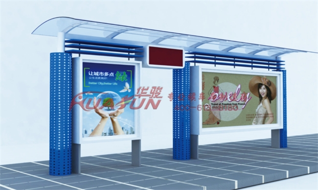 黑龍江公交站臺智能化 加工定制 不銹鋼公交候車亭生產廠家原始圖片3
