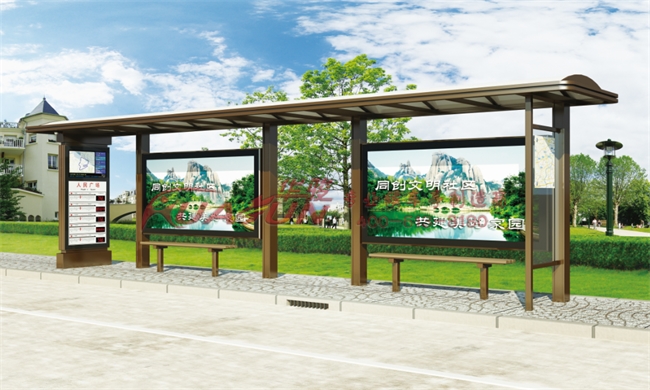 江蘇徐州海南三亞定制景區(qū)公交候車亭2021新款小型鄉(xiāng)鎮(zhèn)候車亭華駿生產(chǎn)廠家