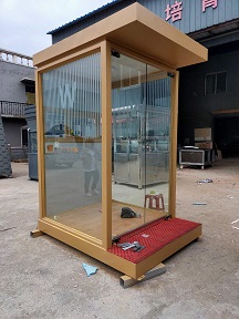 長春出入口收費崗亭-吉林省停車場崗亭-物業白鋼房廠家原始圖片2