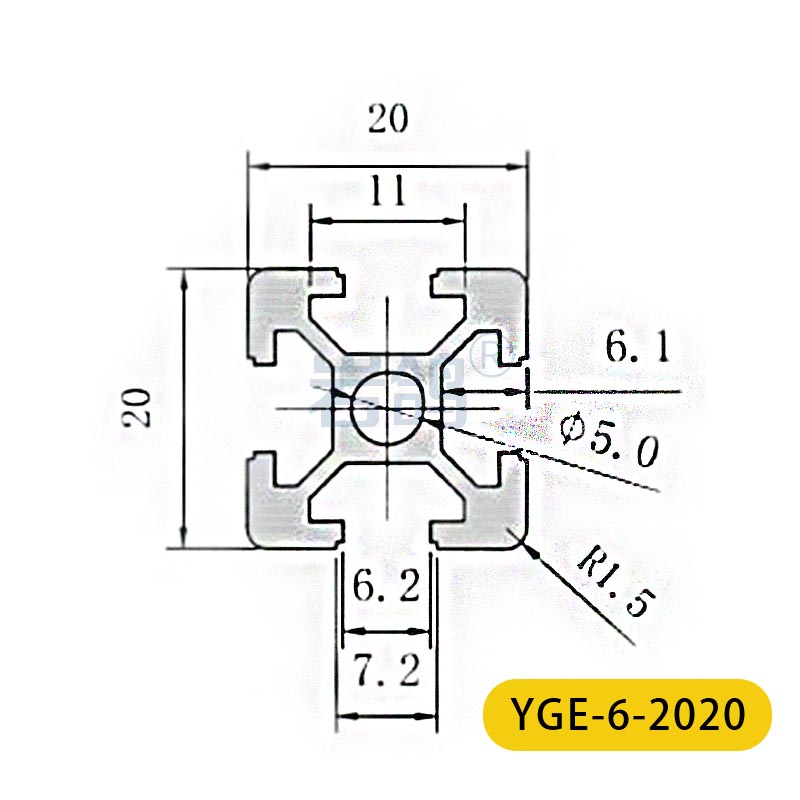 鋁合金材料鋁形材鋁方管工具推車車間圍欄倉(cāng)庫(kù)護(hù)欄歐標(biāo)鋁型材2020原始圖片3