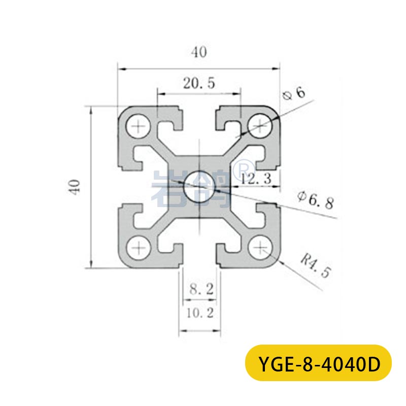 铝型材4040铝型材配件铝合金型材框架工业欧标重型流水线铝材料40x40D