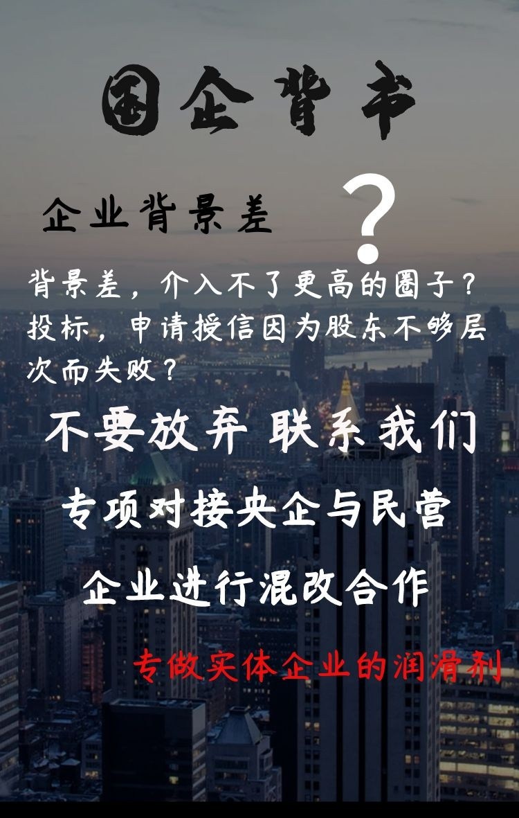 國(guó)企民企混改控股