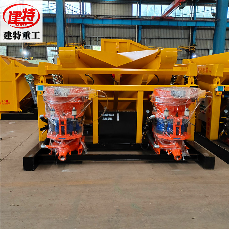 供應建特重工D2型一拖二單斗-吊裝噴漿機