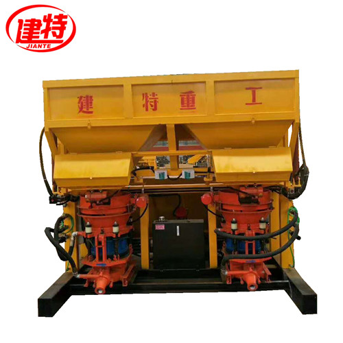 供應建特重工S2型一拖二雙斗-吊裝噴漿機